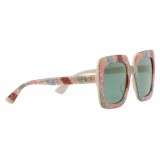 Gucci - Acetate Glitter Square Sunglasses - White with Multicolored Glitter - Gucci Eyewear