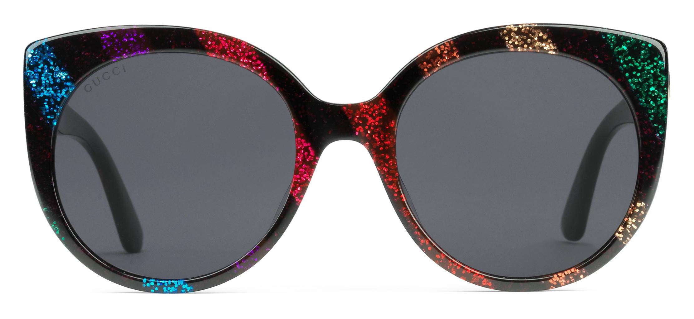 gucci cat eye glitter acetate sunglasses