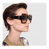 Gucci - Square Acetate Sunglasses - Black and Turtle Acetate - Gucci Eyewear
