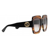 Gucci - Occhiali da Sole Quadrati in Acetato - Nero e Tartarugato - Gucci Eyewear