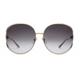 Gucci - Round Metal Sunglasses - Gold with Enamel Crotch Detail and Web Detail - Gucci Eyewear
