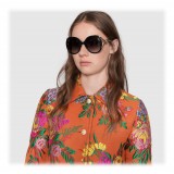 Gucci - Round Sunglasses with Injection - Black Injection - Gucci Eyewear