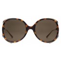 Gucci - Occhiali da Sole Rotondi a Iniezione - Montatura Tartarugata a Iniezione - Gucci Eyewear