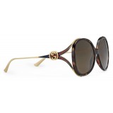 Gucci - SunglassesRound Injection Sunglasses - Tortoise Injection Frame - Gucci Eyewear