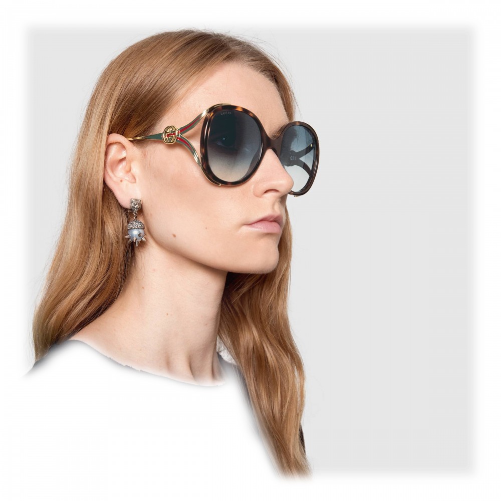 Gucci - Round Injection Sunglasses 