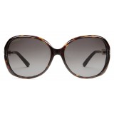 Gucci - Oversized Round Sunglasses in Metal and Acetate - Dark Turtle - Gucci Eyewear