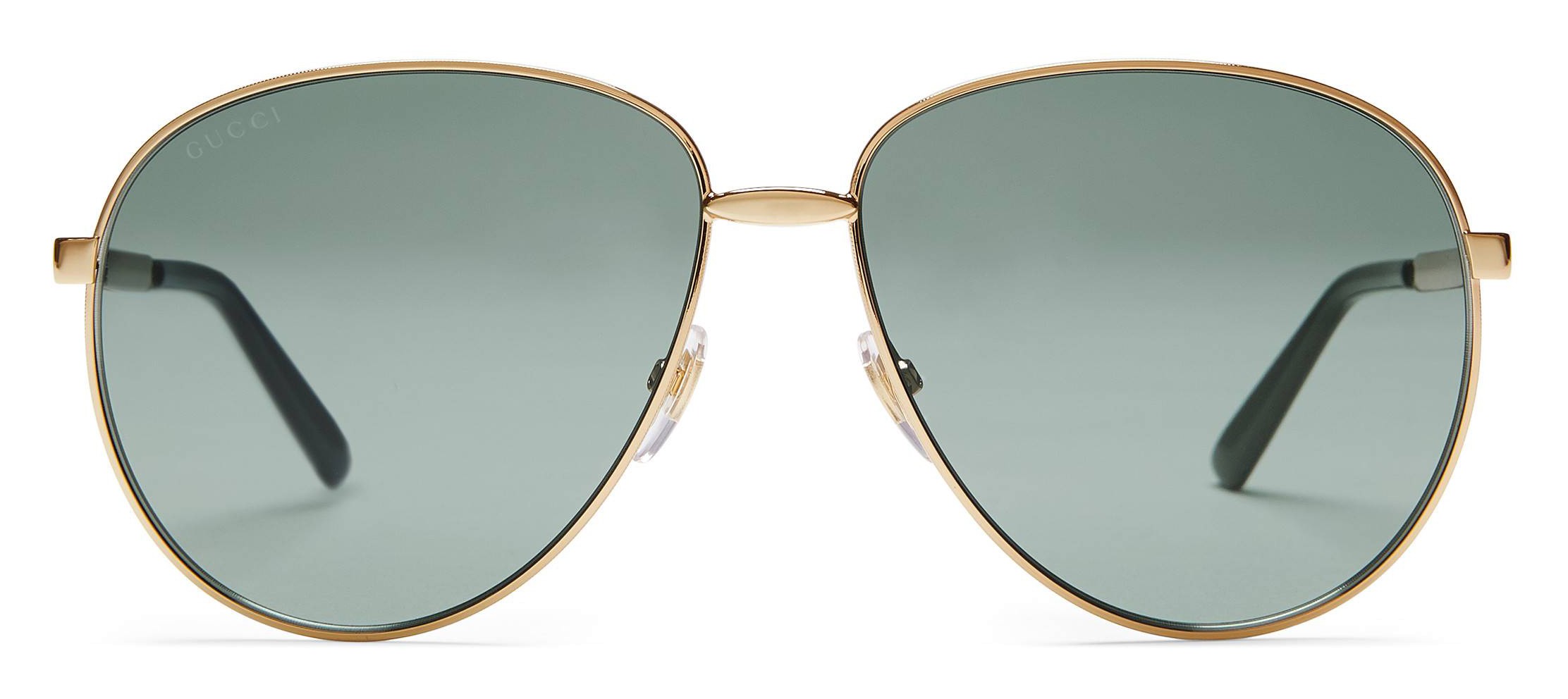 gucci aviator metal glasses with web