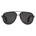 Gucci - Aviator Sunglasses - Glossy Black Acetate and Silver Metal - Gucci Eyewear