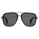 Gucci - Aviator Sunglasses - Glossy Black Acetate - Gucci Eyewear