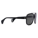 Gucci - Aviator Sunglasses - Glossy Black Acetate - Gucci Eyewear
