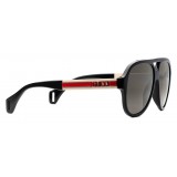 Gucci - Aviator Sunglasses with Ribbon Gucci - Polished Black Acetate - Gucci Eyewear