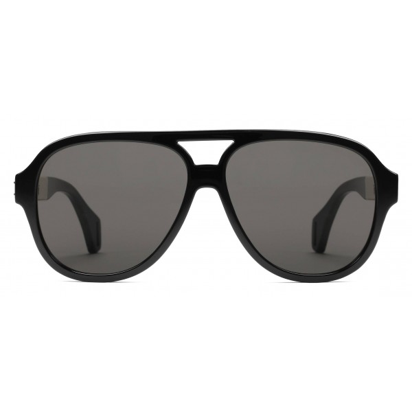 Gucci - Aviator Sunglasses with Ribbon Gucci - Polished Black Acetate ...