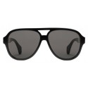 Gucci - Aviator Sunglasses with Ribbon Gucci - Polished Black Acetate - Gucci Eyewear