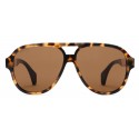 Gucci - Aviator Sunglasses with Ribbon Gucci - Light Turtle Acetate - Gucci Eyewear