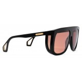 Gucci - Square Sunglasses with Side Protections - Glossy Black Acetate - Gucci Eyewear