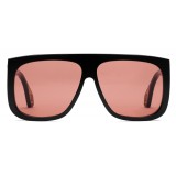 Gucci - Square Sunglasses with Side Protections - Glossy Black Acetate - Gucci Eyewear