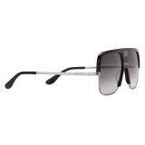 Gucci - Navigator Sunglasses with Double G - Black Acetate and Ruthenium Metal - Gucci Eyewear