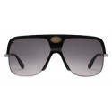 Gucci - Navigator Sunglasses with Double G - Black Acetate and Ruthenium Metal - Gucci Eyewear