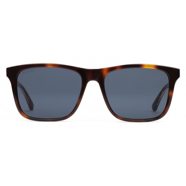 Gucci - Rectangular Acetate Sunglasses - Light Turtle Acetate - Gucci Eyewear