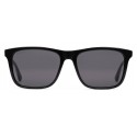 Gucci - Rectangular Metal Sunglasses - Polished Black Acetate - Gucci Eyewear