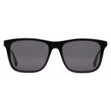 Gucci - Occhiali da Sole Rettangolari in Metallo - Acetato Nero Lucido - Gucci Eyewear