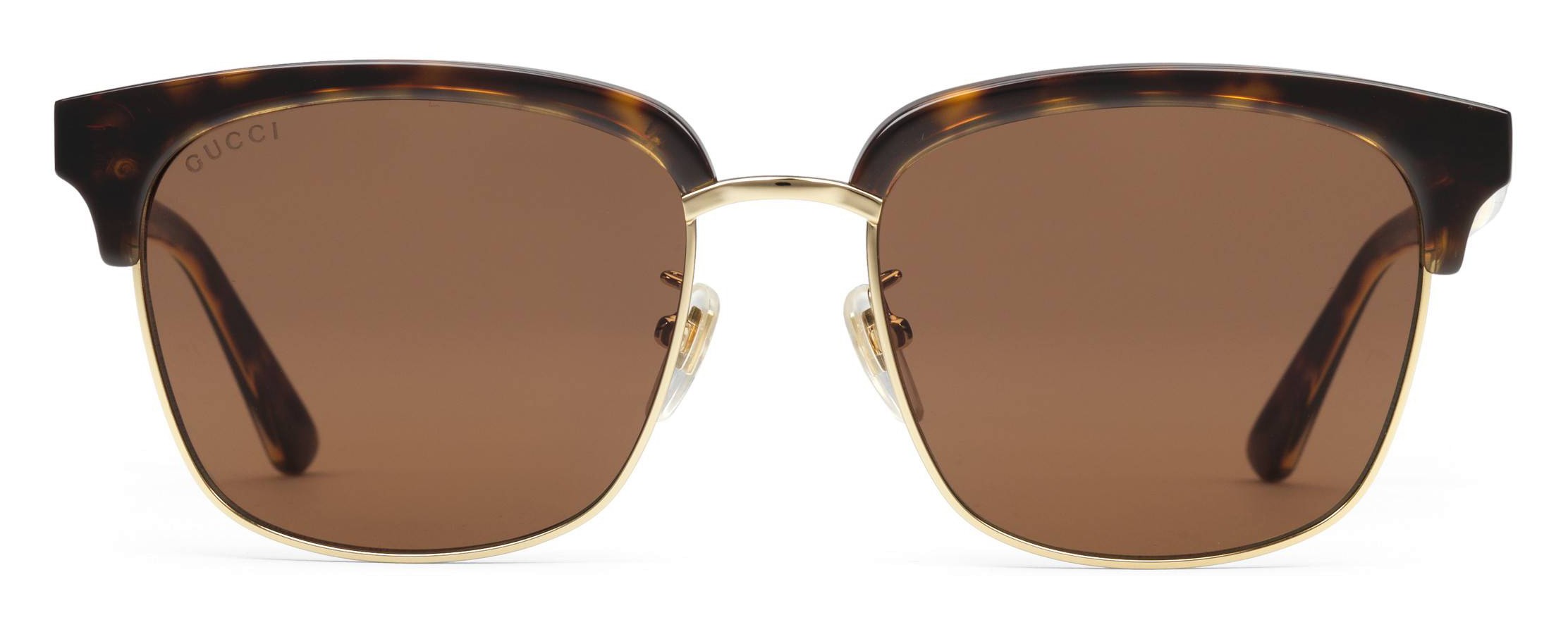 Gucci - Rectangular Metal Sunglasses - Shiny Gold and Dark Turtle Acetate -  Gucci Eyewear - Avvenice