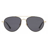 Gucci - Metal Aviator Sunglasses - Shiny Gold with Black Border - Gucci Eyewear
