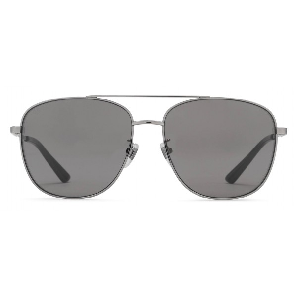 Gucci - Navigator Sunglasses in Metal - Glossy Ruthenium - Gucci Eyewear