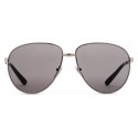 Gucci - Metal Aviator Sunglasses - Glossy Ruthenium - Gucci Eyewear
