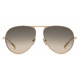 Gucci - Occhiali da Sole Aviator in Metallo - Color Oro Lenti Sfumate Marroni - Gucci Eyewear