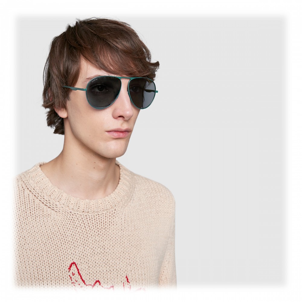 Gucci - Metal Aviator Sunglasses - Oil Color - Gucci Eyewear - Avvenice