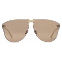 Gucci - Occhiali da Sole Aviator Senza Montatura - Oro Lenti Marrone Chiaro - Gucci Eyewear