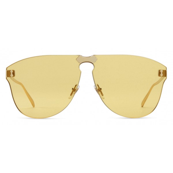 Gucci - Occhiali da Sole Aviator Senza Montatura - Oro Lenti Gialle - Gucci Eyewear
