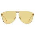 Gucci - Occhiali da Sole Aviator Senza Montatura - Oro Lenti Gialle - Gucci Eyewear