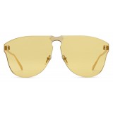 Gucci - Frameless Aviator Sunglasses - Gold Yellow Lenses - Gucci Eyewear