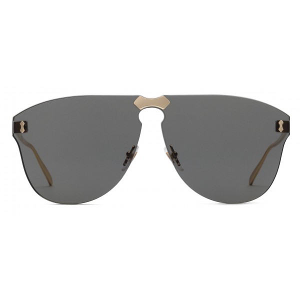 Gucci - Frameless Aviator Sunglasses - Grey Gold Lenses - Gucci Eyewear
