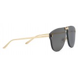 Gucci - Occhiali da Sole Aviator Senza Montatura - Oro Lenti Grigie - Gucci Eyewear