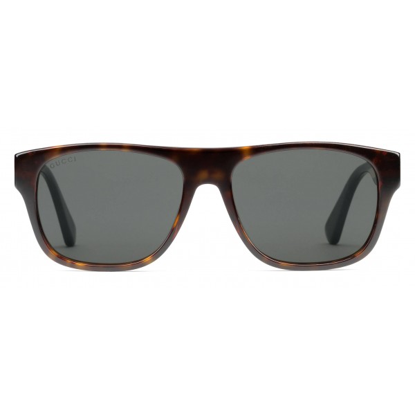 Gucci - Rectangular Acetate Sunglasses - Dark Turtle - Gucci Eyewear ...