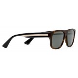 Gucci - Rectangular Acetate Sunglasses - Dark Turtle - Gucci Eyewear