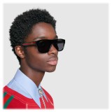 Gucci - Occhiali da Sole Rettangolari in Acetato - Tartarugato Scuro - Gucci Eyewear