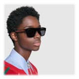 Gucci - Occhiali da Sole Rettangolari in Acetato - Acetato Nero - Gucci Eyewear
