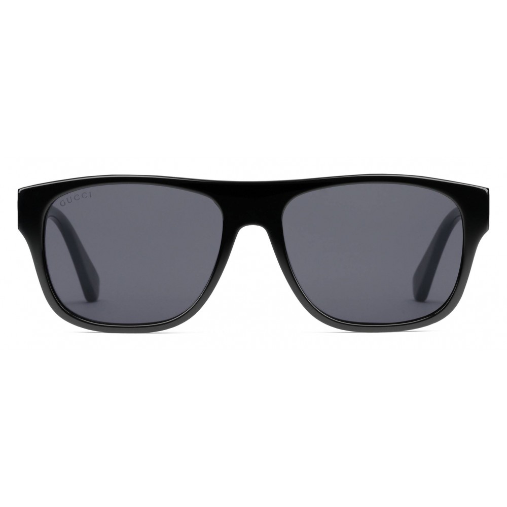 Gucci - Rectangular Acetate Sunglasses - Black Acetate - Gucci Eyewear ...