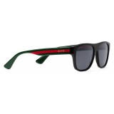 Gucci - Occhiali da Sole Rettangolari in Acetato - Acetato Nero - Gucci Eyewear