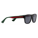 Gucci - Rectangular Acetate Sunglasses - Black Acetate - Gucci Eyewear