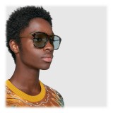 Gucci - Occhiali da Sole Quadrati in Acetato - Tartarugato Scuro Maculato - Gucci Eyewear