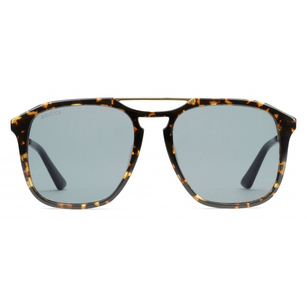 Gucci - Square Acetate Sunglasses - Dark Spotted Turtle - Gucci Eyewear