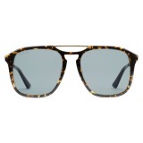 Gucci - Occhiali da Sole Quadrati in Acetato - Tartarugato Scuro Maculato - Gucci Eyewear