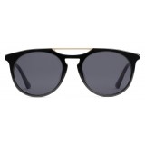 Gucci - Occhiali da Sole Rotondi in Acetato - Nero con Lenti Grigie - Gucci Eyewear