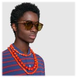 Gucci - Occhiali da Sole Rotondi in Acetato - Acetato Tartarugato - Gucci Eyewear