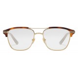 Gucci - Occhiali Quadrati in Metallo - Oro con Dettaglio in Acetato Tartarugato - Gucci Eyewear